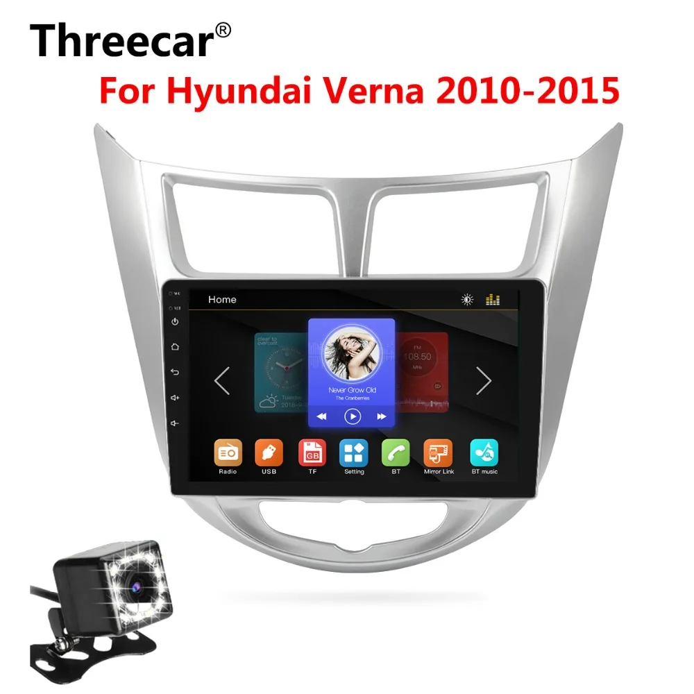 

Mirrorlink Android 9.0 iPhone Bluetooth Car Multimedia MP5 Player 2DIN For Hyundai Verna Solaris 2010-2015 Car Radio No Android