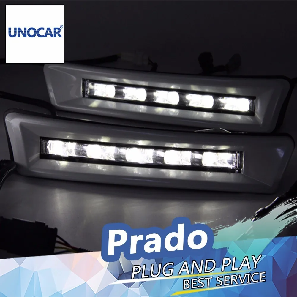 UNOCAR 12v CAR LED DRL Daytime Running Light for Toyota Prado FJ150