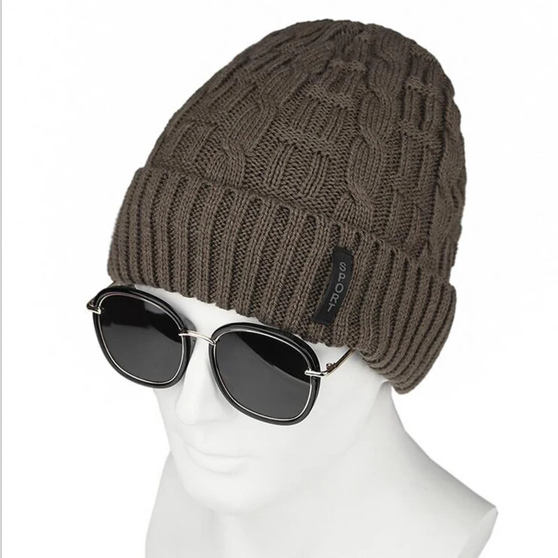 

Winter Hat Beanies Skullies Knitted hat Winter Hats For Men Women Brand Cap Skull Gorros Balaclava Bonnet Beanie Fleece New 2018