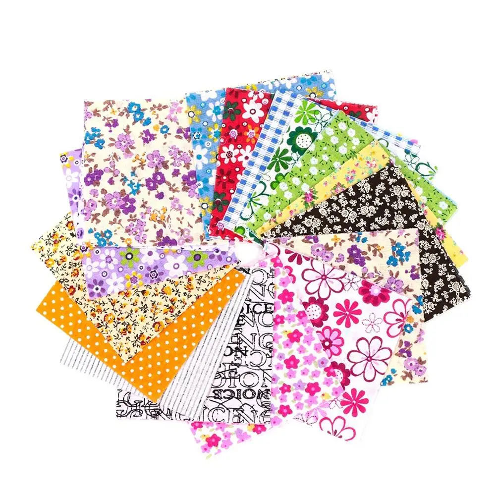 

30Pcs 10*10cm DIY Cloth Scrapbooking Quilting Sewing Fabric Flower Printed Patchwork Random Color