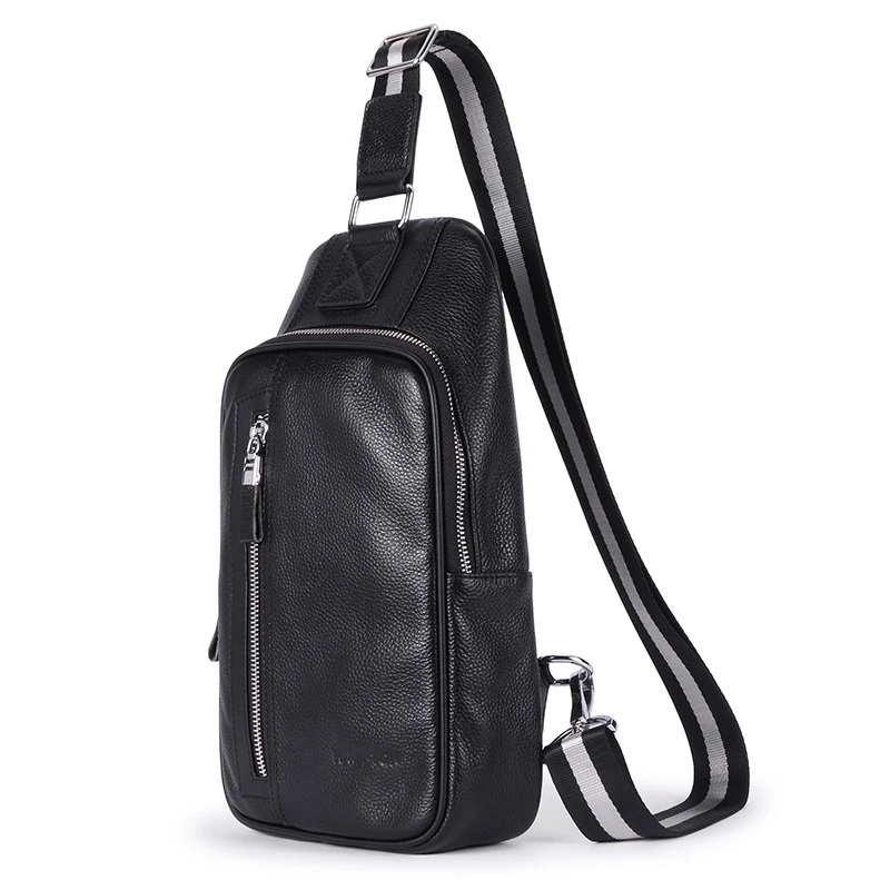

Men's Big Leather One Shoulder Out-door Crossbody Bag Rucksack Backpacks Male Men Mochila Masculina