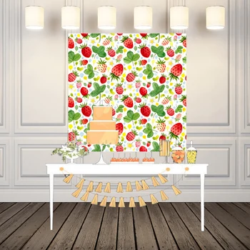 

HUAYI 5x5ft (150x150cm) Fruit backgroud for candy tables kids backdrop Watermelon, donut ,baby shower birthday party backdrops