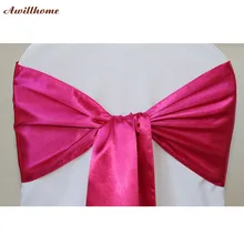 200 шт. фуксия стул пояса для свадеб атласа створки свадебные стулья свадьбы бантом
