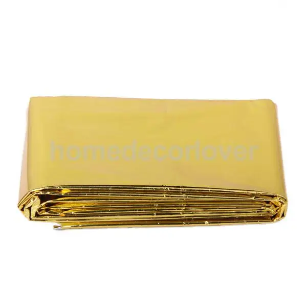 Emergency Survival Thermal Mylar Blanket Wrap Body Warmer Raincoat