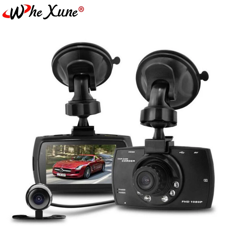 

WHEXUNE 2019 New Car DVR WIFI Full HD 1296P ADAS Camera Dual Lens 2.0" Video Registrator Night Vision Car Recorder DVRs Dash Cam