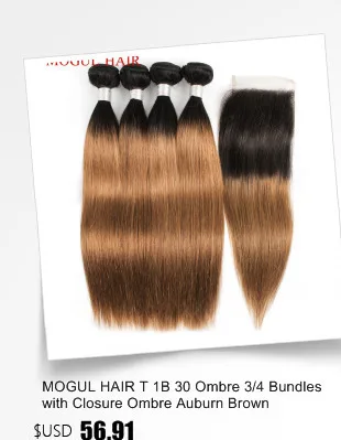 MOGUL HAIR T 1B 30 пучки волос от светлого до темного цвета с закрытием Омбре Auburn коричневые перуанские прямые волосы 3/4 пучок не Реми человеческие волосы для наращивания