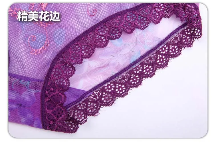 Women Underwear Sexy Lace Women's Panties Transparent Briefs Seamless Panties Lingerie Female Pants Embroidery Rose Underpants (10)