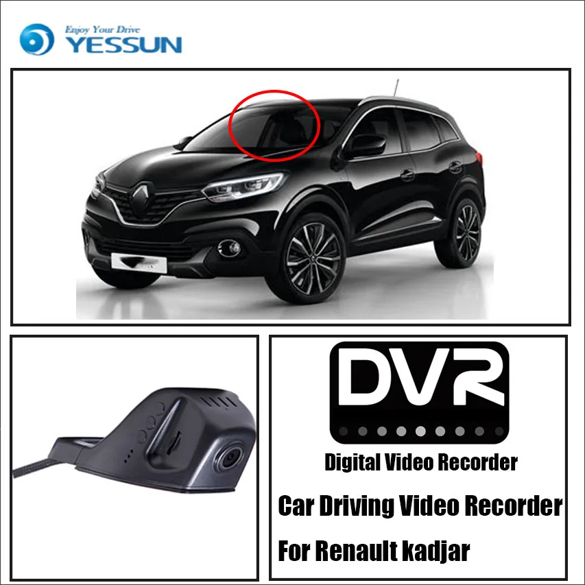 Видеорегистратор YESSUN для Renault Kadjar / HD 1080P|dash cam night vision|black boxdash |