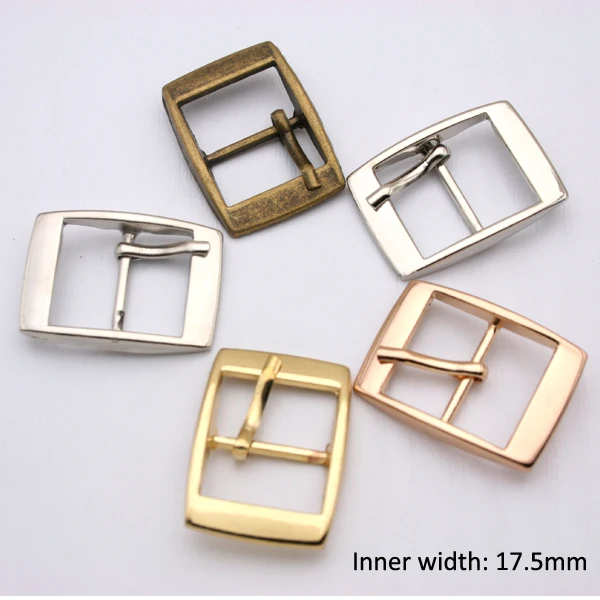 

30pcs/lot metal 17.5mm bag buckle pin alloy belt buckle silver/gold/bronze free shipping BK-063