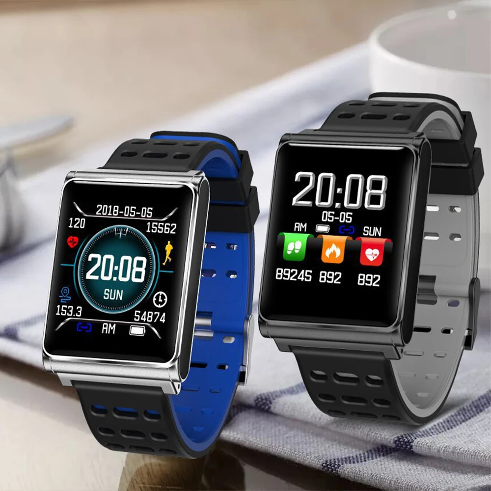 

N98 Smart Watch Men Heart Rate Monitor Sports Fitness Tracker Waterproof Pedometer Clock Smartwatch with Steel or Silicone Strap