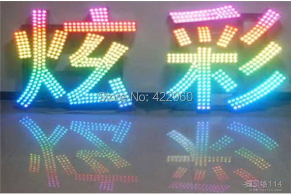 Заводская розничная продажа оцинкованная Пиксельная RGB буква точечная матричная