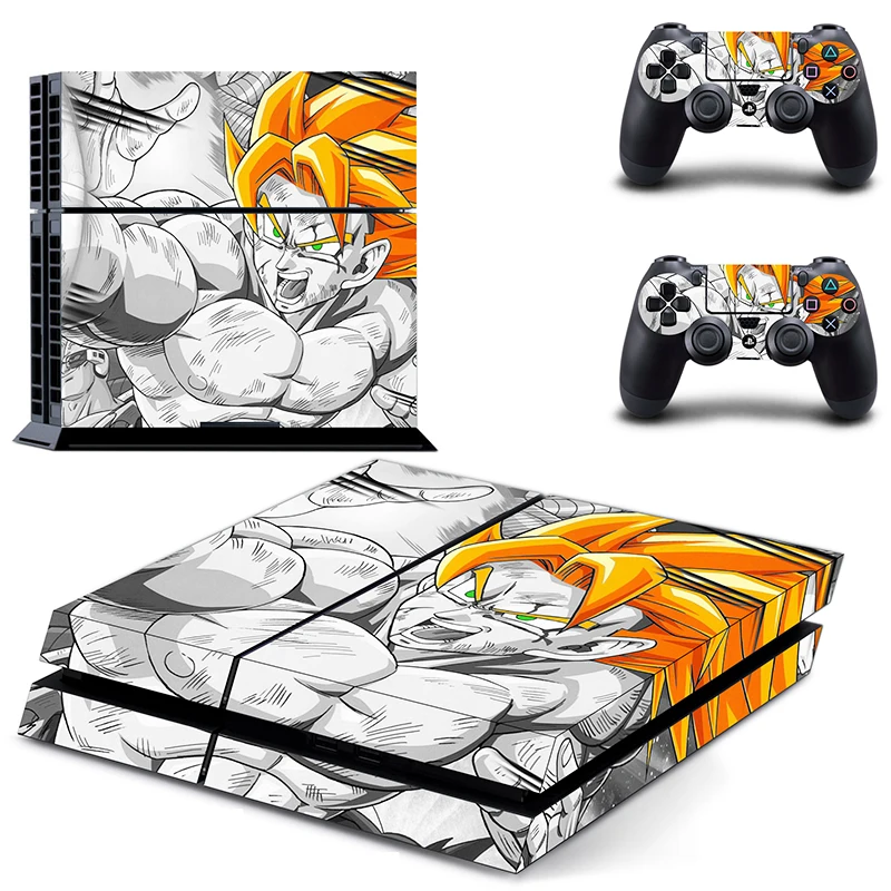 Аниме Dragon Ball Z Goku PS4 Кожа Наклейка для sony playstation 4 консоль и 2 контроллера кожи PS4 наклейка виниловый аксессуар