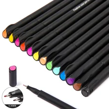 12/24 цветов, набор, 0,38 мм, ручка для карандашей, тонкая линия, цветная, Mildline, для письма, рисования, маркеры, ручки для раскрашивания