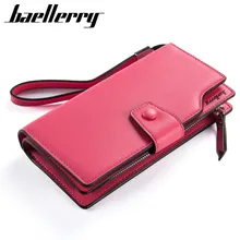 Известный бренд кожа Для женщин кошельки моды молния и Hasp Lady кошелек женский кошелек большой Ёмкость телефона девушки длинные кошельки