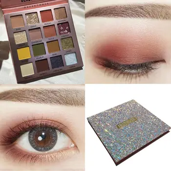 

New 16 Colors Beauty Glazed Eye Shadows Palette Matte Glitter Eyeshadows Cosmetic makeup tools
