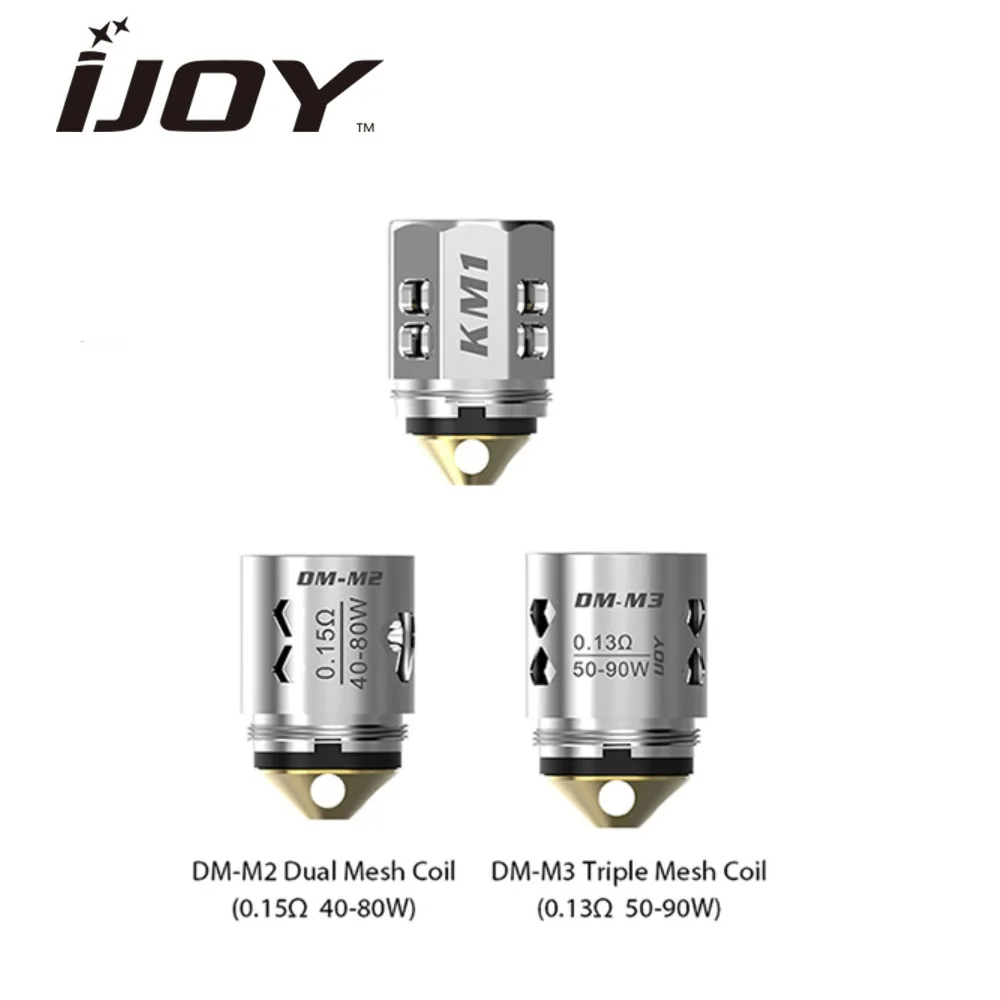 3 шт./лот новый оригинальный IJOY сменная катушка 0.15ом KM1/0.13ом DM-M3/0.15ом DM-M2 катушка E-cig Vape катушка Fit Ijoy KATANA Tank