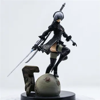

For Collection 15cm PS4 Game NieR Automata YoRHa No. 2 Type B 2B Cartoon Anime Figure with Two Swords Toy Model Boxed Gifts