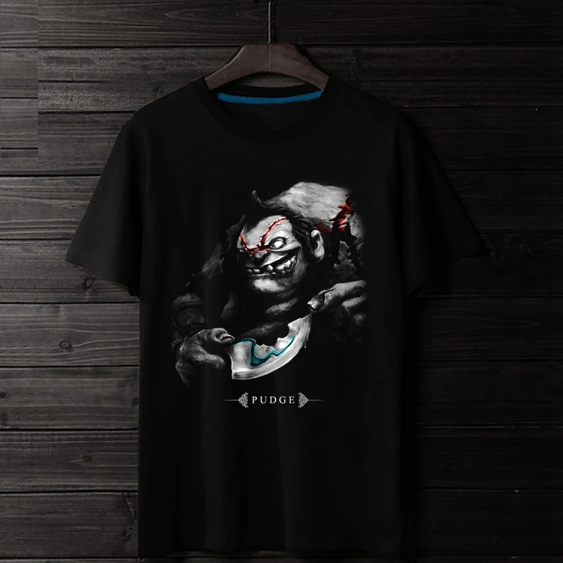 

WBDDT Pudge Dota 2 Men T Shirt Pattern Print 100% Cotton Quality Hip Hop Hot Game Homme Suit Unisex Costume Drop Shipping