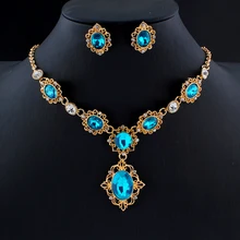 Свадебные украшения jiayijiaduo ожерелье серьги набор украшений для женщин Свадебные украшения Аксессуары подарки дропшиппинг bijoux pour femme