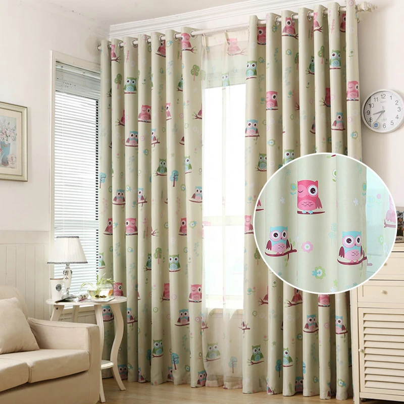 Buy New Cartoon Bird Pattern Blackout Curtains for