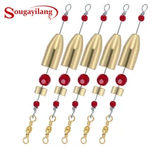 Sougayilang рыболовная Опора Carolina, латунное рыболовное поворотное кольцо, соединитель, рыболовные снасти, снасти, инструменты