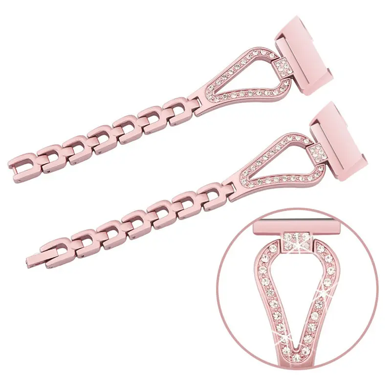 Rose Gold Браслеты для часов из нержавеющей стали Браслеты часы замена ремешок для Fitbit заряд 3 модные роскошные Для женщин Ремешки для наручных часов - Цвет ремешка: Rose Gold