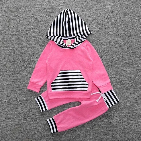 Комплекты одежды для маленьких мальчиков и девочек Теплые Топы, футболка с капюшоном+ леггинсы, штаны детская одежда с милыми животными, SY194 - Цвет: as photo