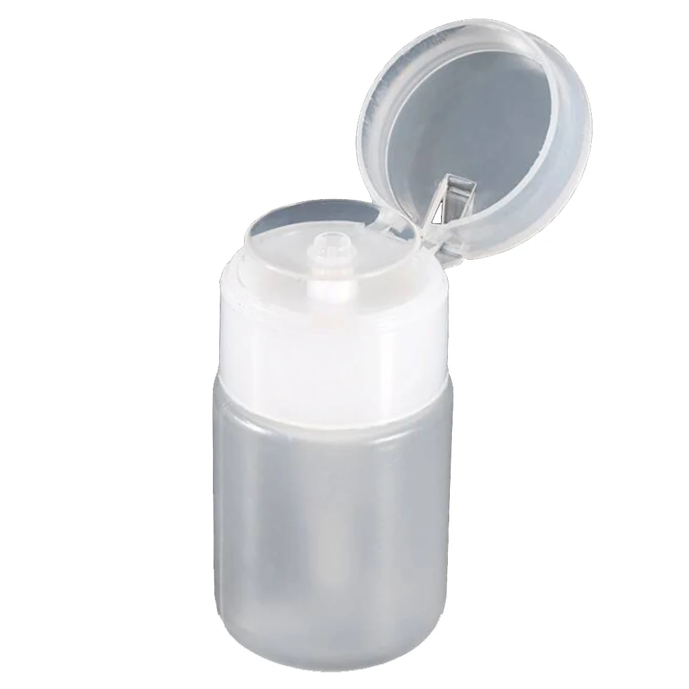 New 1Pc Gel Nail Remover Bottle Spray Empty Pump Dispenser Nail Cleanser Liquid Bottle 60ML Acetone Polish Remover Bottle - Цвет: Белый