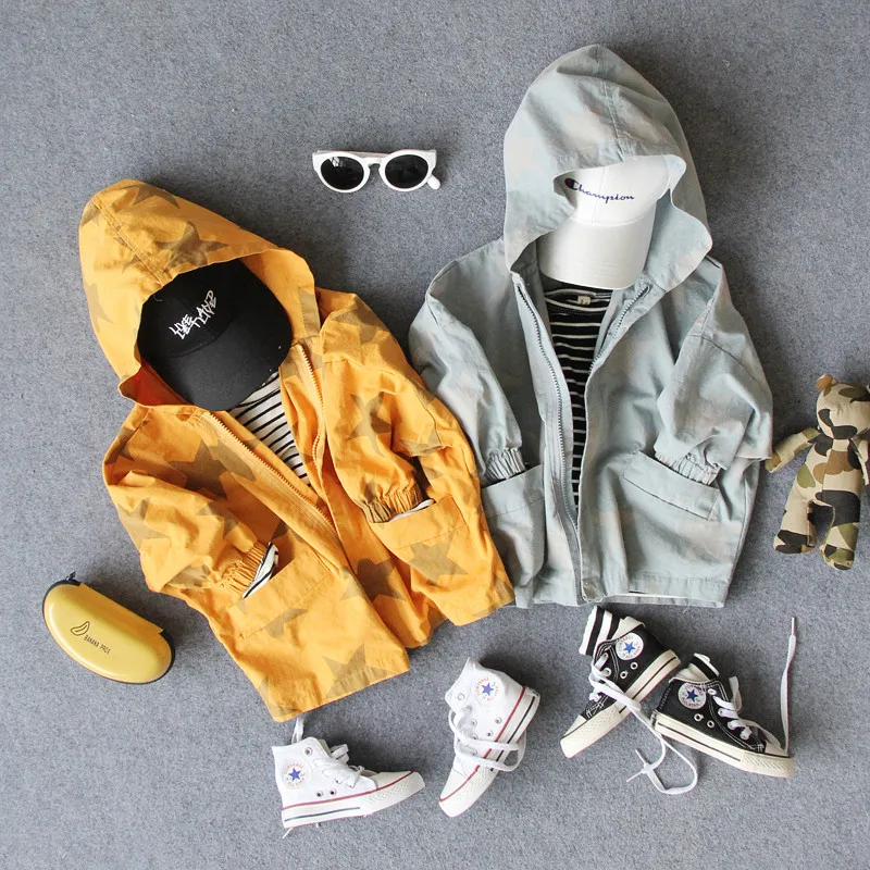 

2-8Y New 2019 Spring Fashion Style Casual Cartoon Boys Windbreaker Kids Spring Autumn Jacket Children Clothing