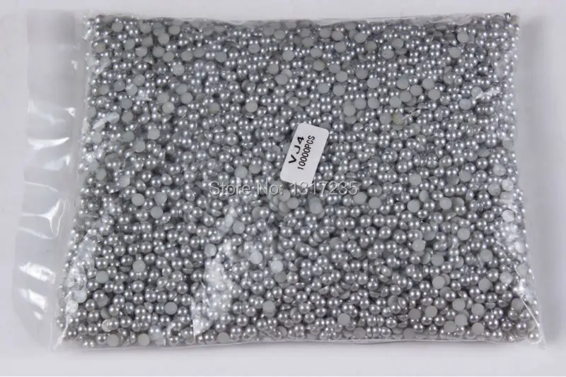 

10000pcs/Pack New Nail Art Half Pearls4mm Pearls 3D Rhinestones Nail Tips Decoration Wholesale Free ShippingJT046