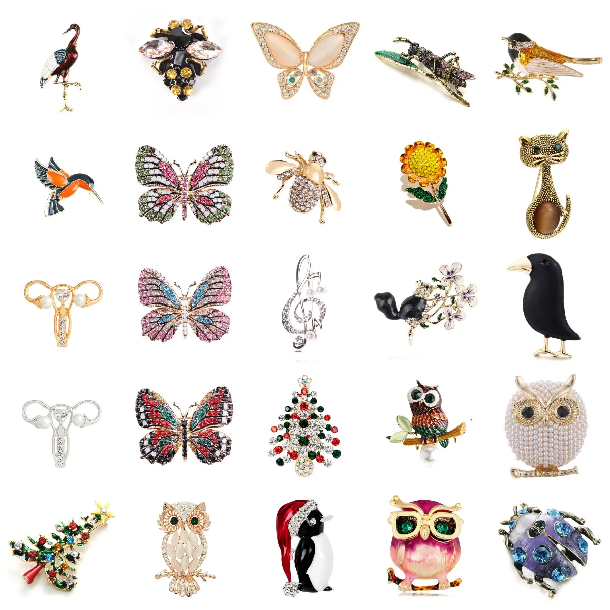 Classic Handmade Cute Birds Parrot Pin Brooches For Women And Men Enamel Pin Animal Bird Brooch Pin Christmas Jewelry Gifts