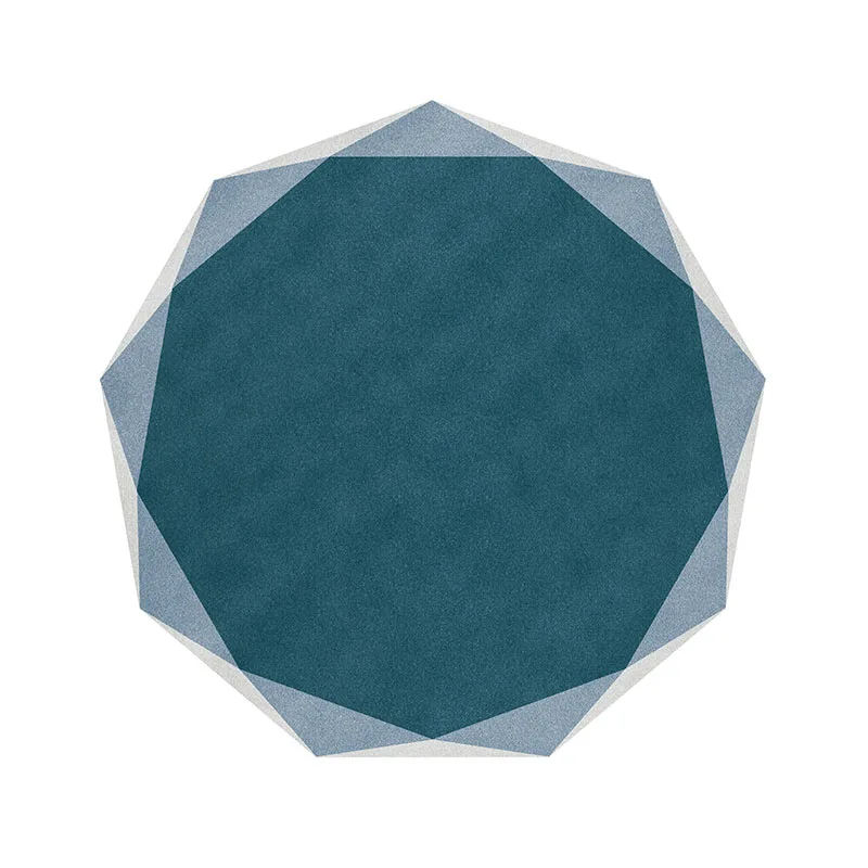 Марокканские круглые ковры с геометрическим цветочным принтом, моющиеся Нескользящие Коврики для гостиной, спальни, разноцветные/синие/серые - Цвет: A