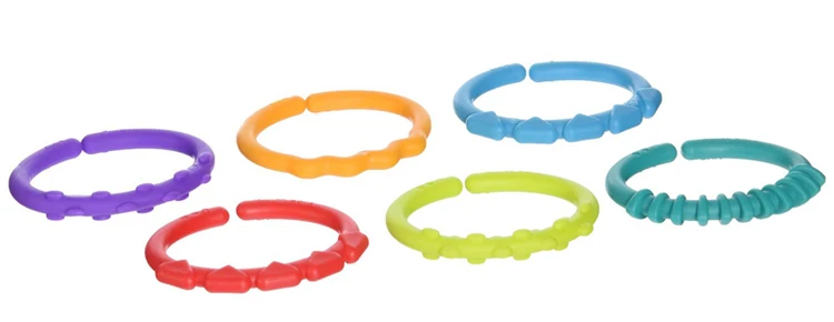 JJOVCE-Baby-Toys-Rainbow-Kids-Teether-Dolls-Chain-Clutch-Ring-Toy-Links-Holder-for-Hanging-on-Cirb-Playpen-Stroller-0-12-Months-05