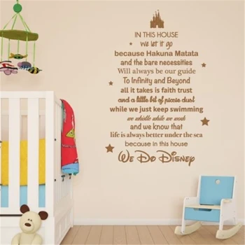 

Wall sticker vinyl in this house family rule wall decals living room art detachable Removable Art Decor Wall Sticker J319