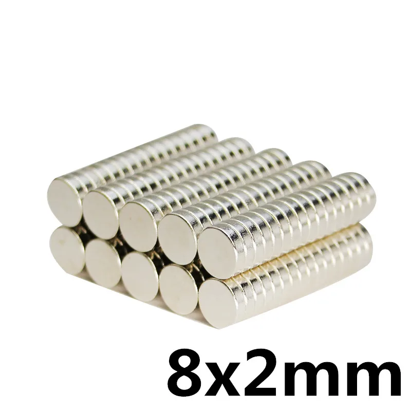 

50pcs 8 x 2 mm N35 Strong Neodymium Magnets 8mmx2mm Automobile Engine Oil Filter Strong Magnet Economizer Craft
