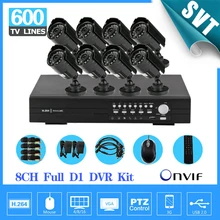 NVR CCTV 8CH Security System 600TVL IR outdoor Camera Full D1 Network DVR , support HDMI,3G,WIFI, 8 Channel homesurveillance Kit