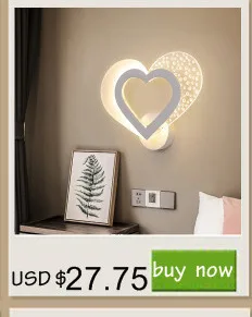 Романтическая Милая настенная лампа в виде сердца, современный минималистичный светодиодный прикроватный светильник, скандинавские креативные персональные коридорные Настенные светильники для спальни