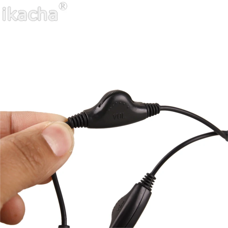 10pcs Black Headphone Stereo Audio Y Splitter 3 5mm Cable Cord With Separate Volume Controls