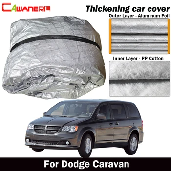 

Cawanerl 3 Layer Thick Car Cover Outdoor Sun Shield Rain Snow Hail Dust Resistant Cover Waterproof For Dodge Caravan