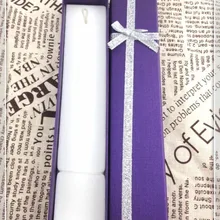 24 шт. высокое качество Бумага шкатулка 20x4x2 см фиолетовый Цепочки и ожерелья Подарочная коробка пользу Браслеты ювелирные изделия дисплей упаковки Коробки