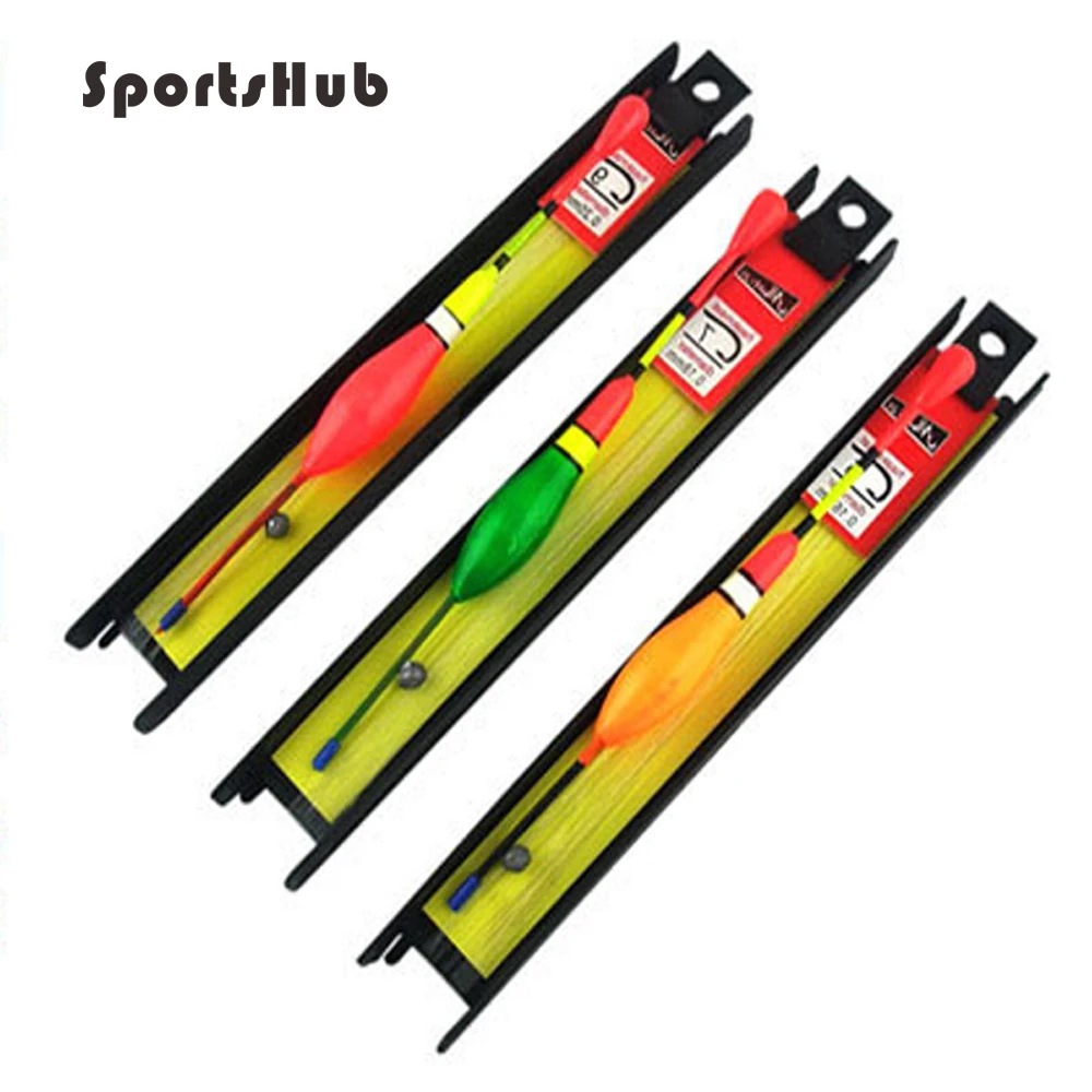 Sportshub 3 قطعة/الوحدة 5 #7 #9 # بوبر الصيد يطفو الخشب عمودي العوامة الصيد تعويم تعيين 12.5 سنتيمتر 10 جرام NR0075