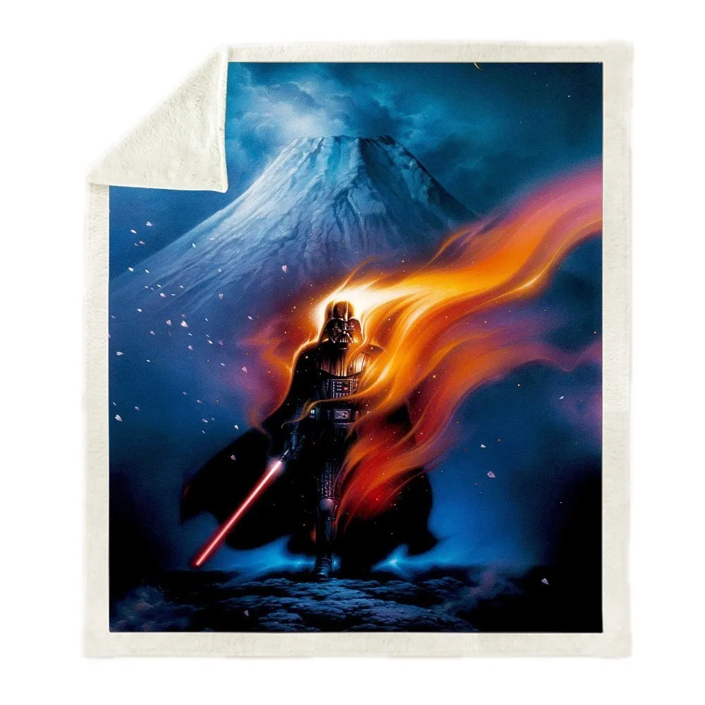 

Sofa Cushion Yoga Mat Picnic Back To School Blanket Thick Double-layer Plush Star Wars The Force Awakens 3d Print Blanket