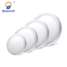 Светодиодный панельный светильник s 6 Вт/12 Вт/18 Вт/24 Вт светодиодный Светодиодный светильник, круглый потолочный светильник, Белый 220 В, светильник, светодиодный светильник