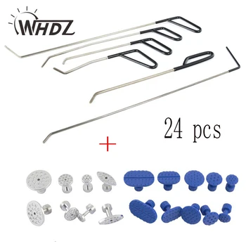 

24pcs/set Car Hail Rods Removal Kit + 18 pcs Dent Repair Glue Puller Tabs Paintless Pulling Tabs Hail Removal Tools