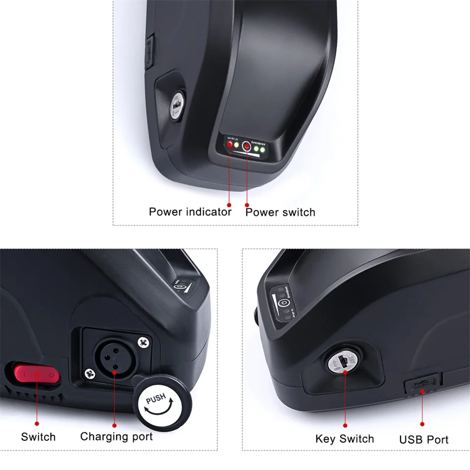 Best Ebike Bafang 36V 350W Mid Motor With Lock Battery 17.4Ah E-Bike Samsung Cell BBS01B Kits For Electric Bicycle DIY Whole Parts 3