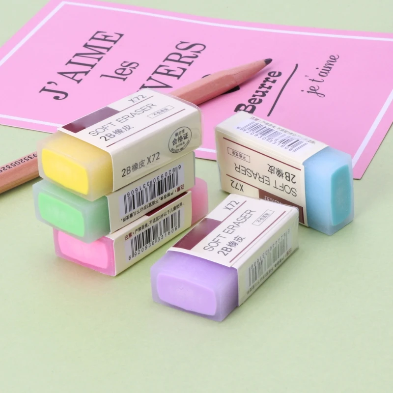Мягкие прочные гибкие кубики милые цветные карандаши резиновые ластики для школьников Дети Горячая Новинка