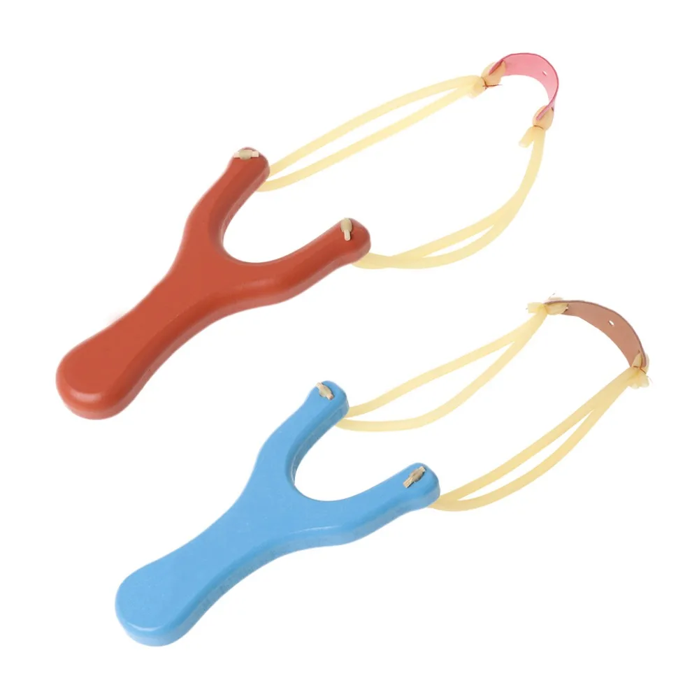 

Wooden Slingshot With Rubber Band Children Outdoor Hunting Sports Games Catapult