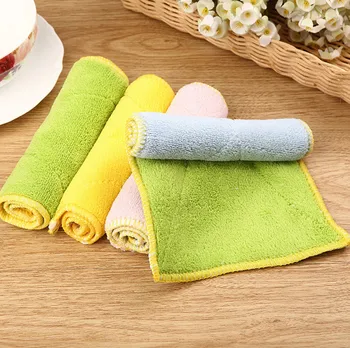 

5pcs/set Microfiber Kitchen Cleaning Cloths Eco-friendly Rags Wiping Scouring Pad Dishcloth Home Bathroom Washing Cleaning Cloth