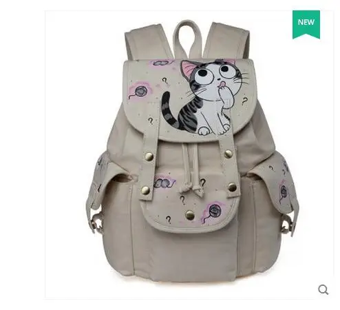

2017 new graffiti personality canvas shoulder bag casual wild backpack student bag