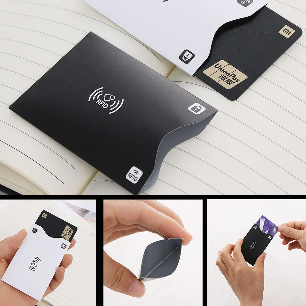 5PCS Aluminium Anti-Paper Rfid Blocking Holder Safety Reader Case Card Protect.